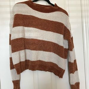 Woven Heart Sweater Size S